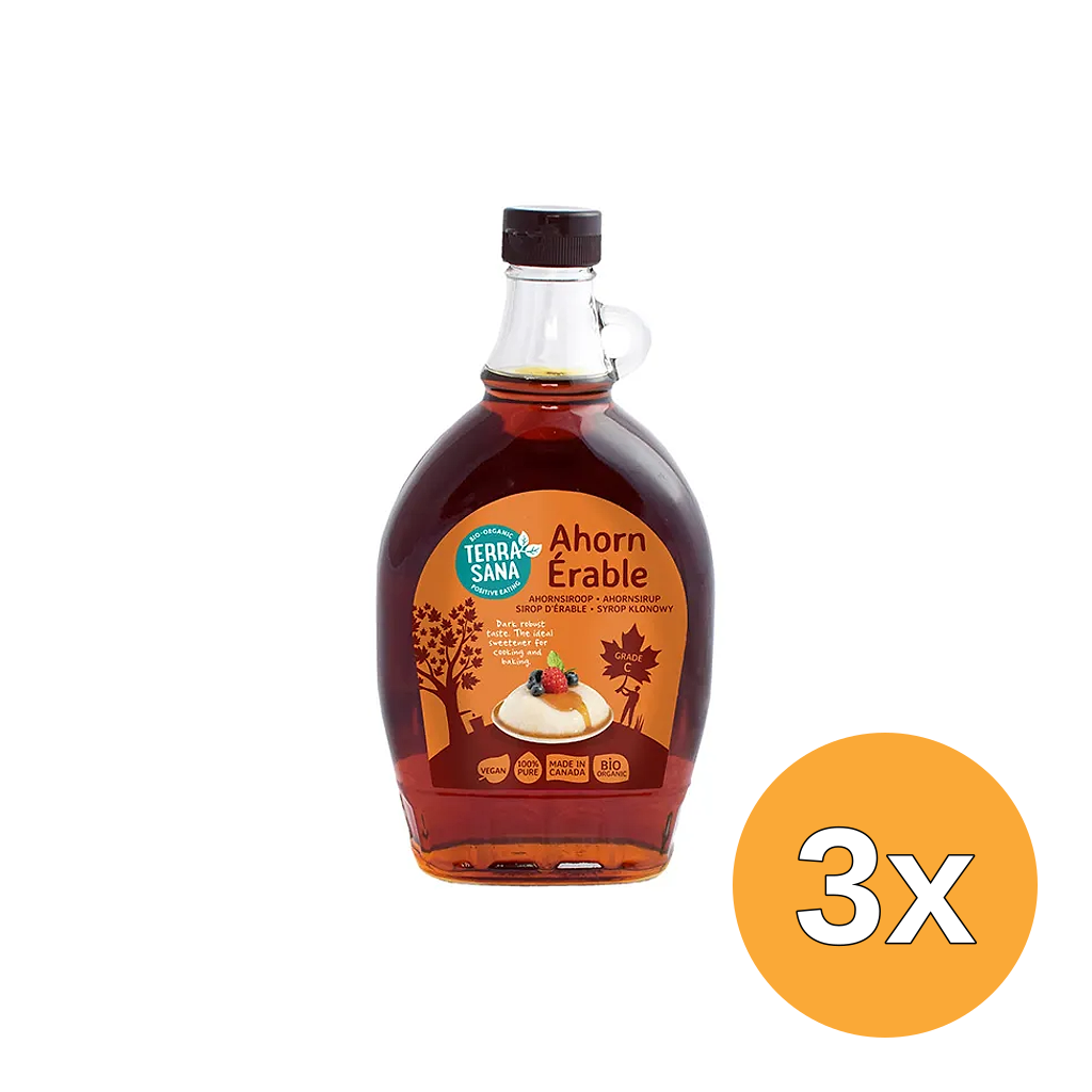 3x Terrasana Ahornsiroopgraad C (500 ml)