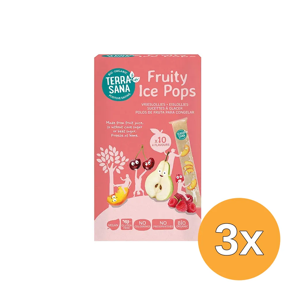 3x Terrasana Fruity Ice Pops Bio (400 ml)