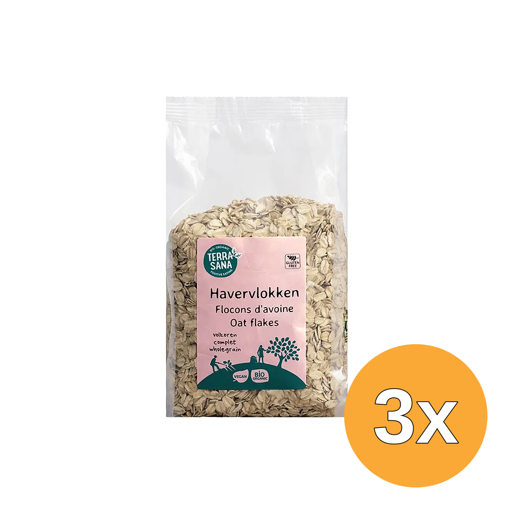 3x Terrasana Glutenvrije Havervlokken (450 gr)