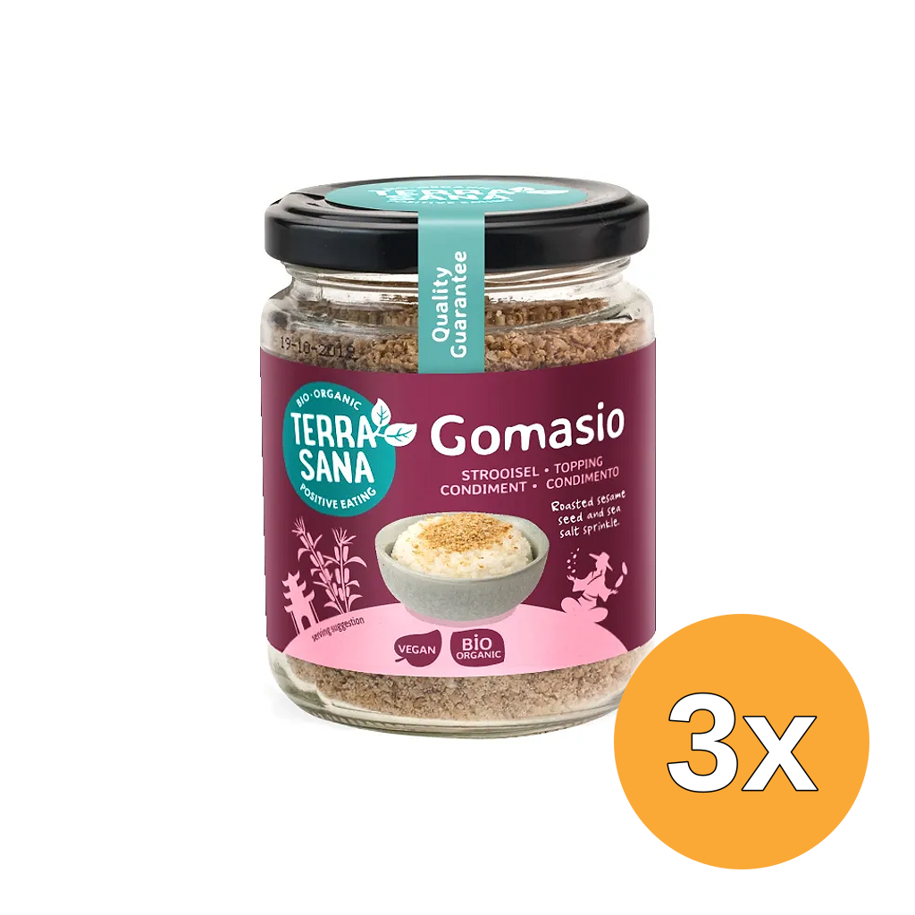 3x Terrasana Gomasio In Glas Bio (100 gr)