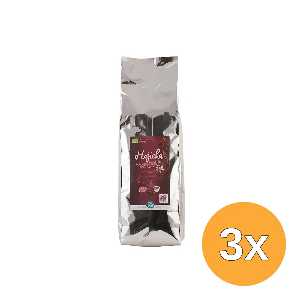3x Terrasana Hojicha 3-Jaren Theeblaadjes Bio (1000 gr)