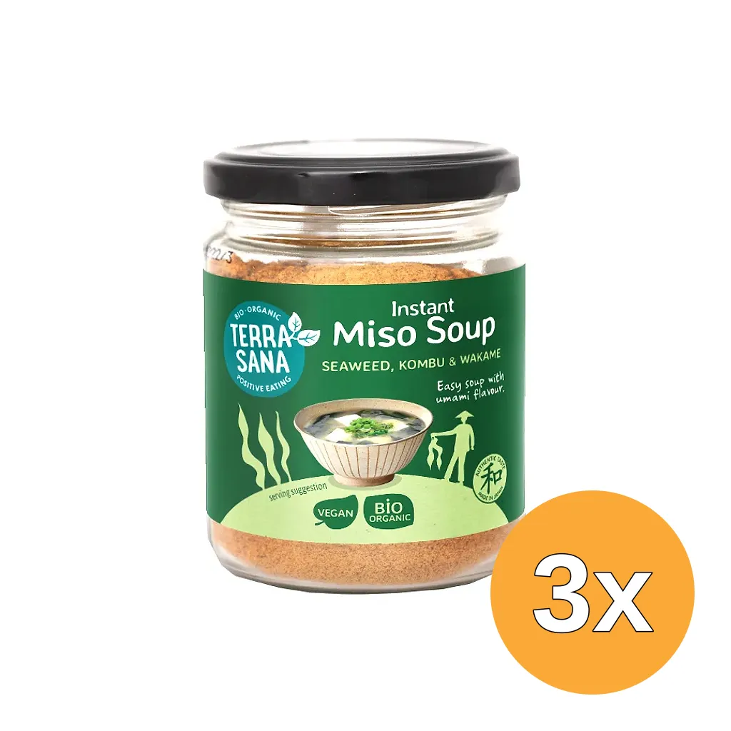 3x Terrasana Instant Miso Soep Poeder Bio (130 gr)