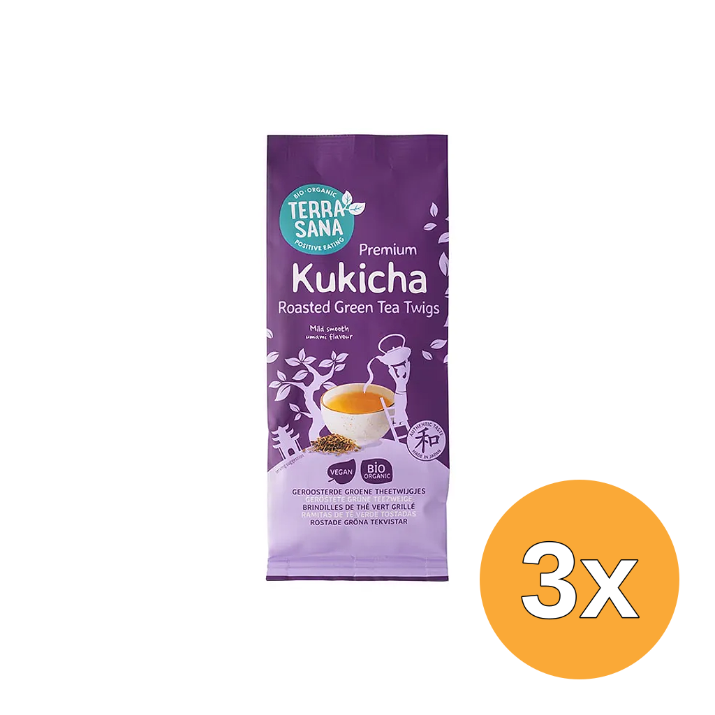 3x Terrasana Kukichagroene Thee Twijgen Bio (75 gr)