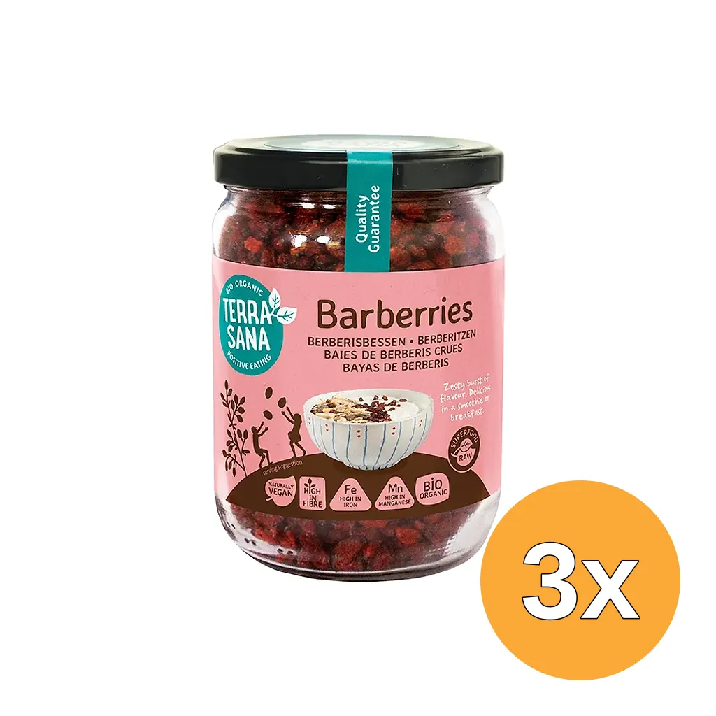 3x Terrasana Raw Berberis Bessen (140 gr)