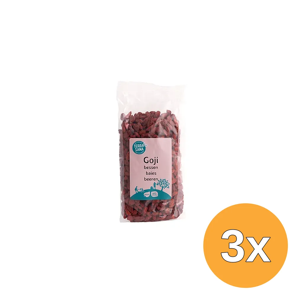 3x Terrasana Raw Goji Bessen Bio (225 gr)