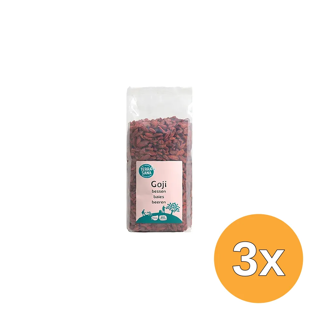 3x Terrasana Raw Goji Bessen Bio (450 gr)