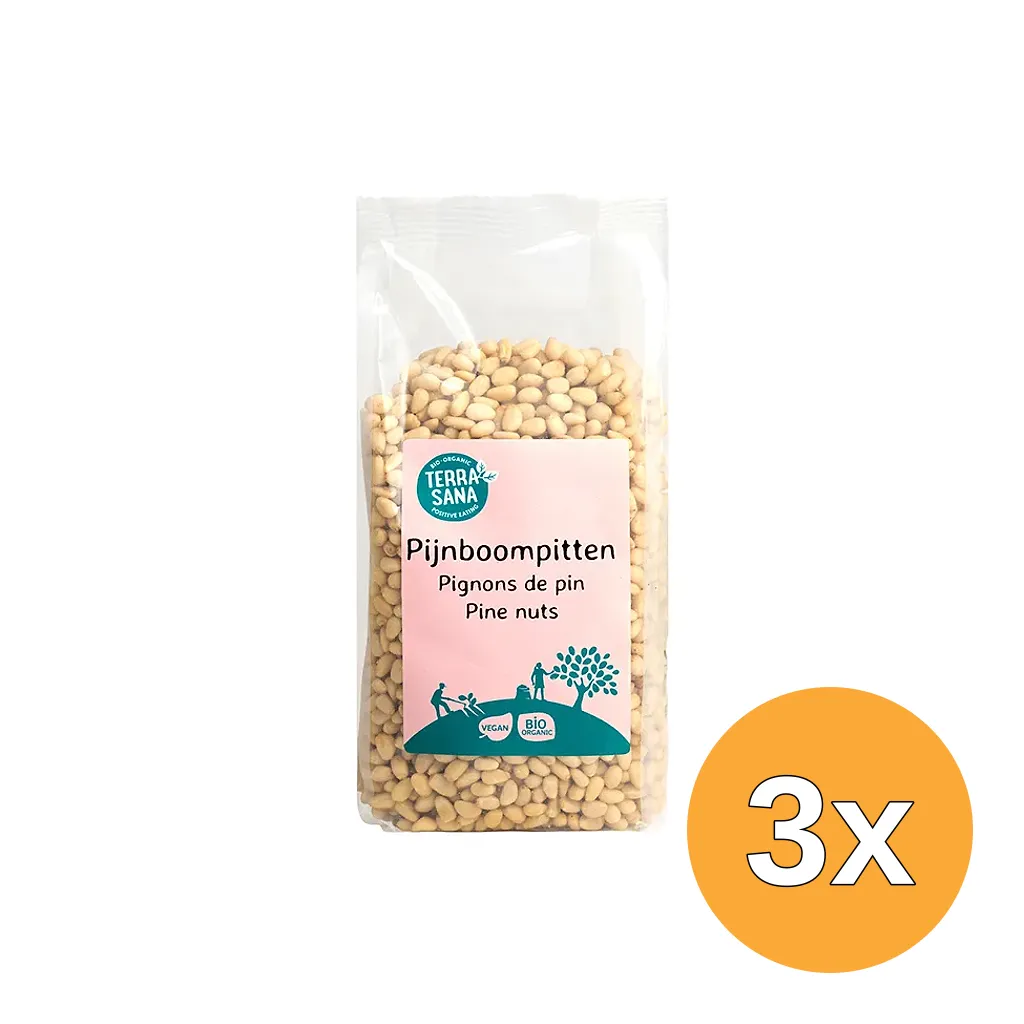 3x Terrasana Raw Pijnboompitten Bio (450 gr)