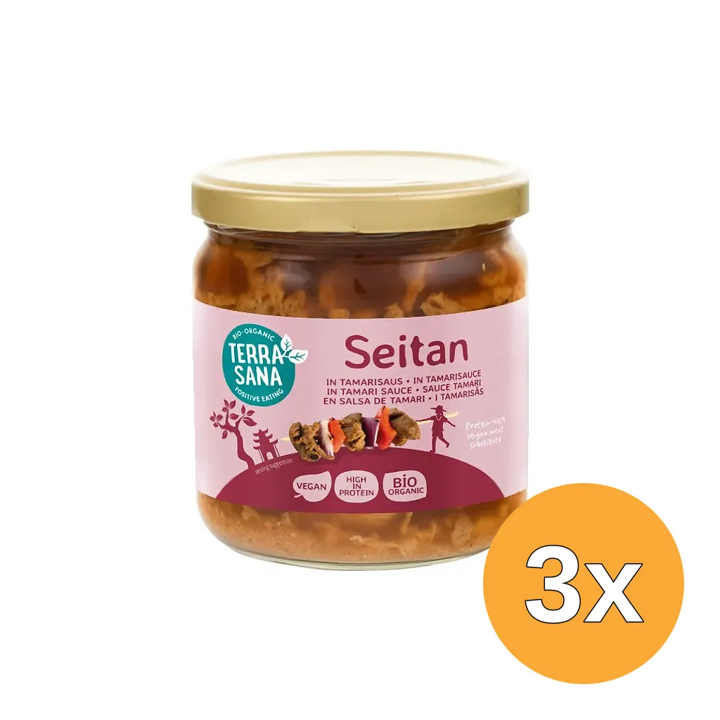 3x Terrasana Seitan in Tamarisaus Bio (350 gr)