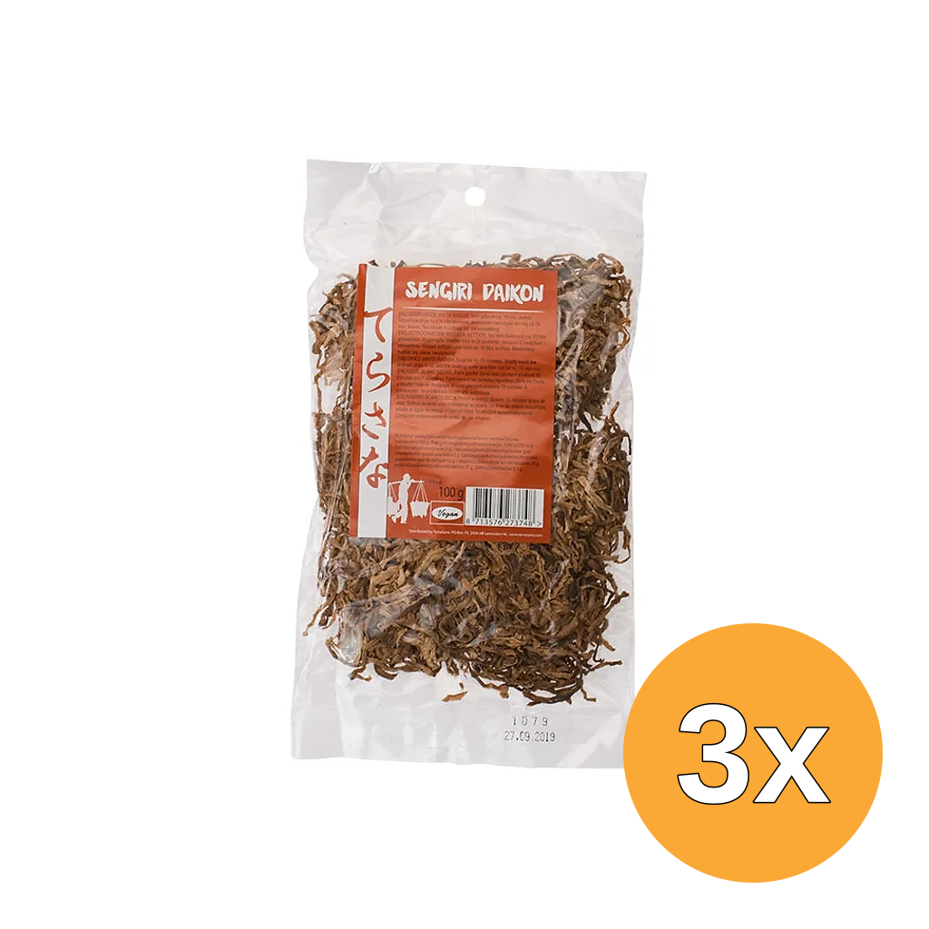 3x Terrasana Sengiri Daikon Radijs Gedroogd (100 gr)