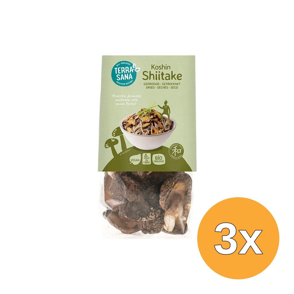 3x Terrasana Shiitake Koshin Bio (25 gr)