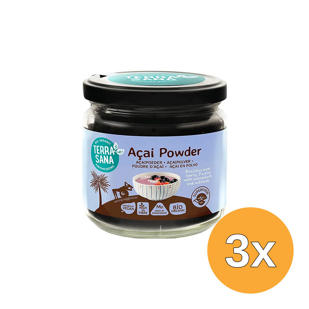 3x Terrasana Super Acai Poeder Bio (140 gr)