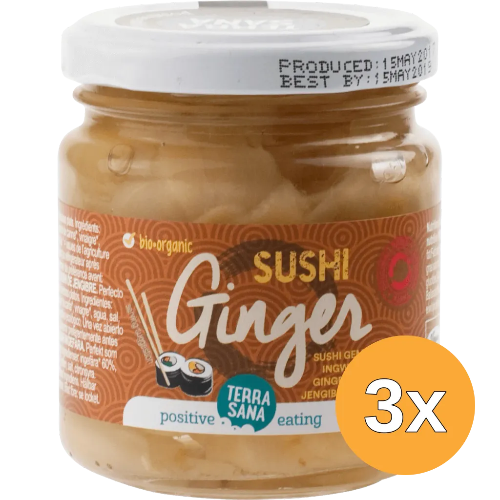 3x Terrasana Sushi Gember Bio (190 gr)