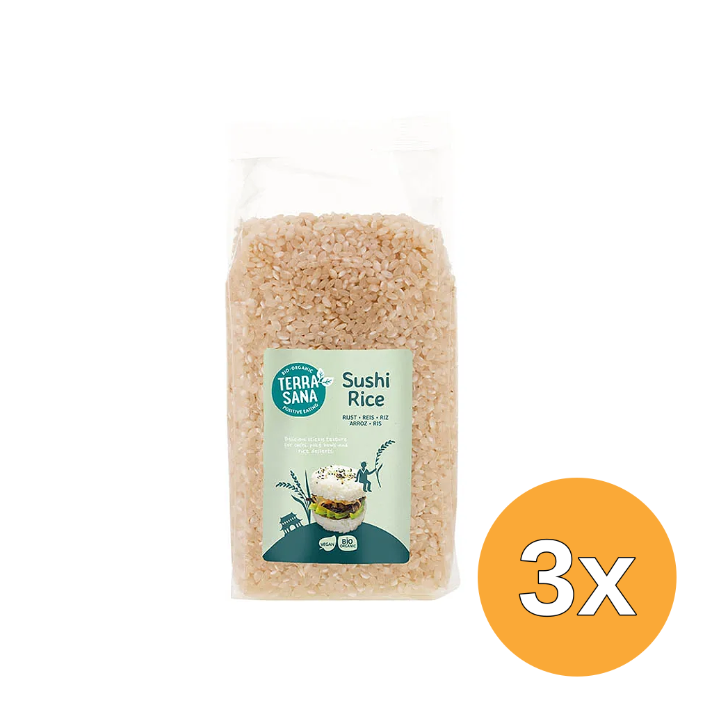 3x Terrasana Sushi Rijst Wit Bio (400 gr)