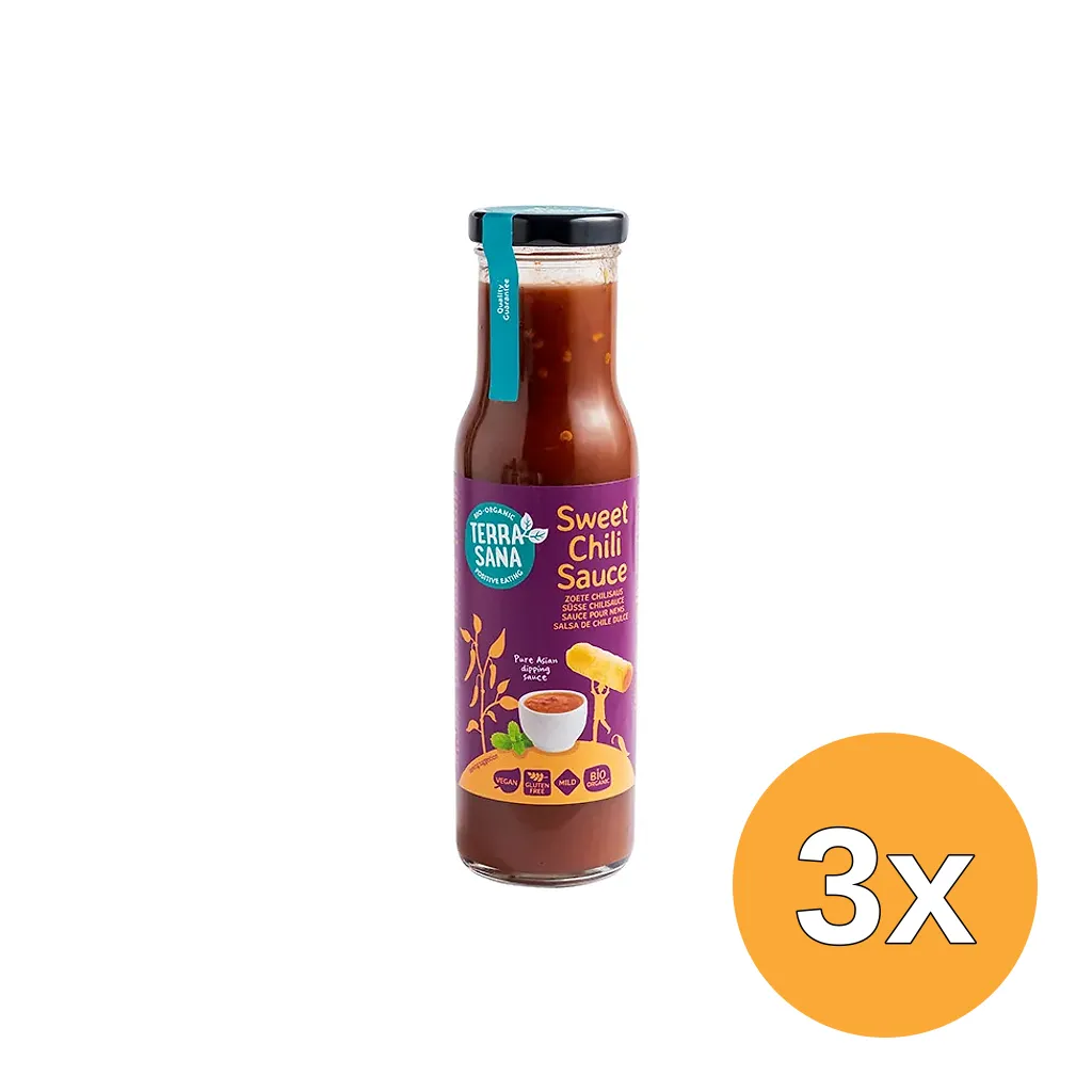3x Terrasana Sweet Chilisaus (250 ml)