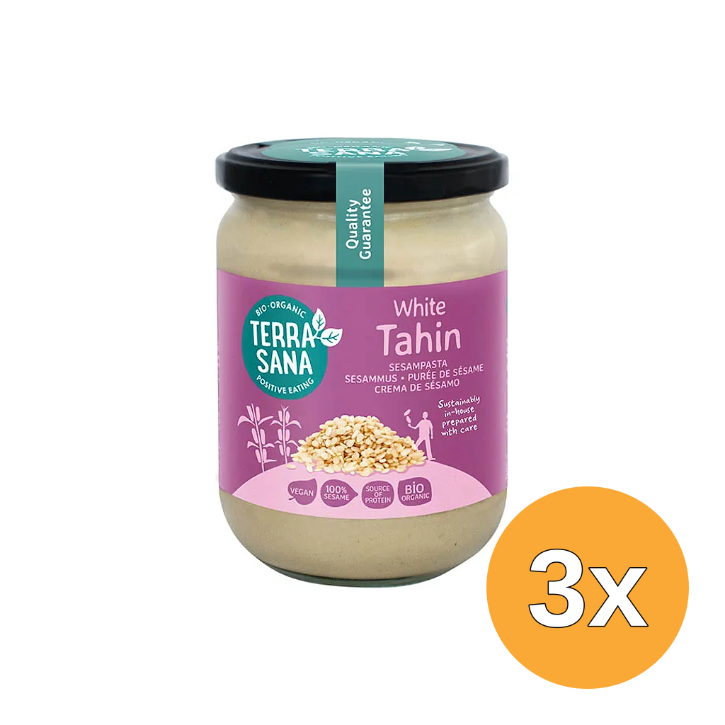 3x Terrasana Tahin Wit Sesampasta Bio (500 gr)