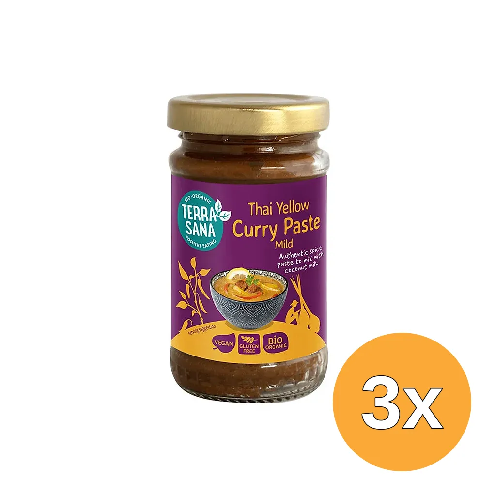 3x Terrasana Thaise Gele Currypasta (120 gr)
