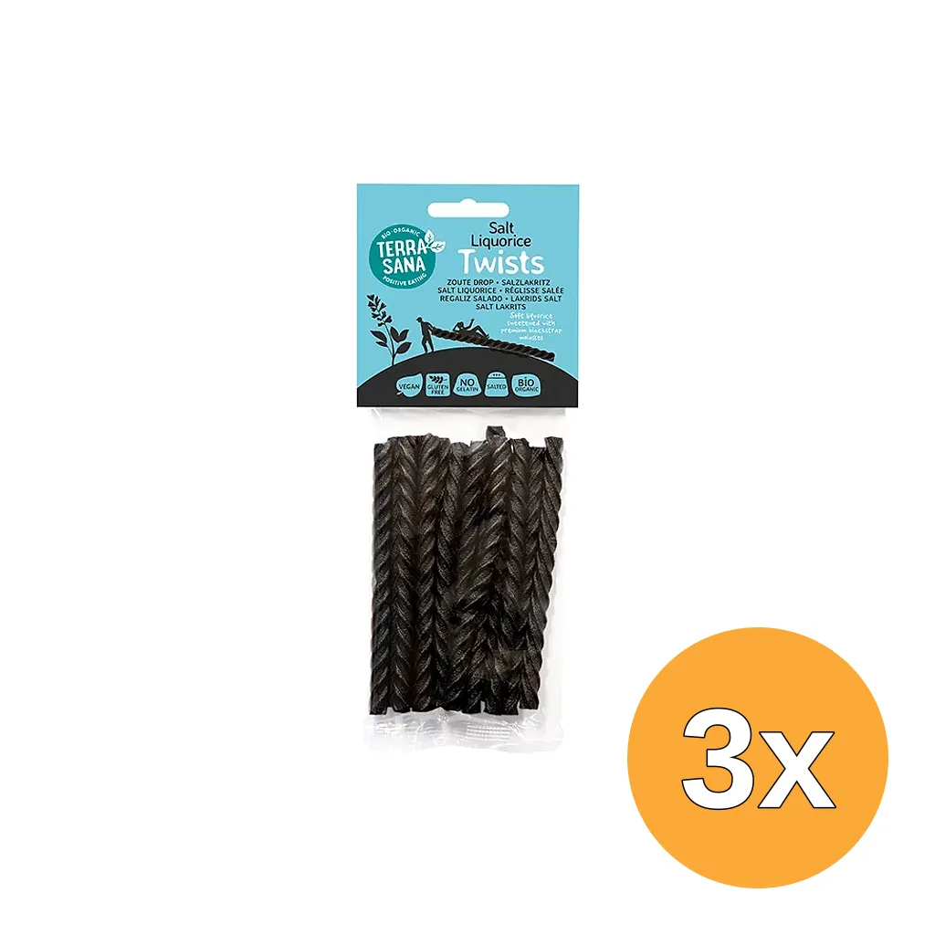 3x Terrasana Twists Zout Bio (100 gr)
