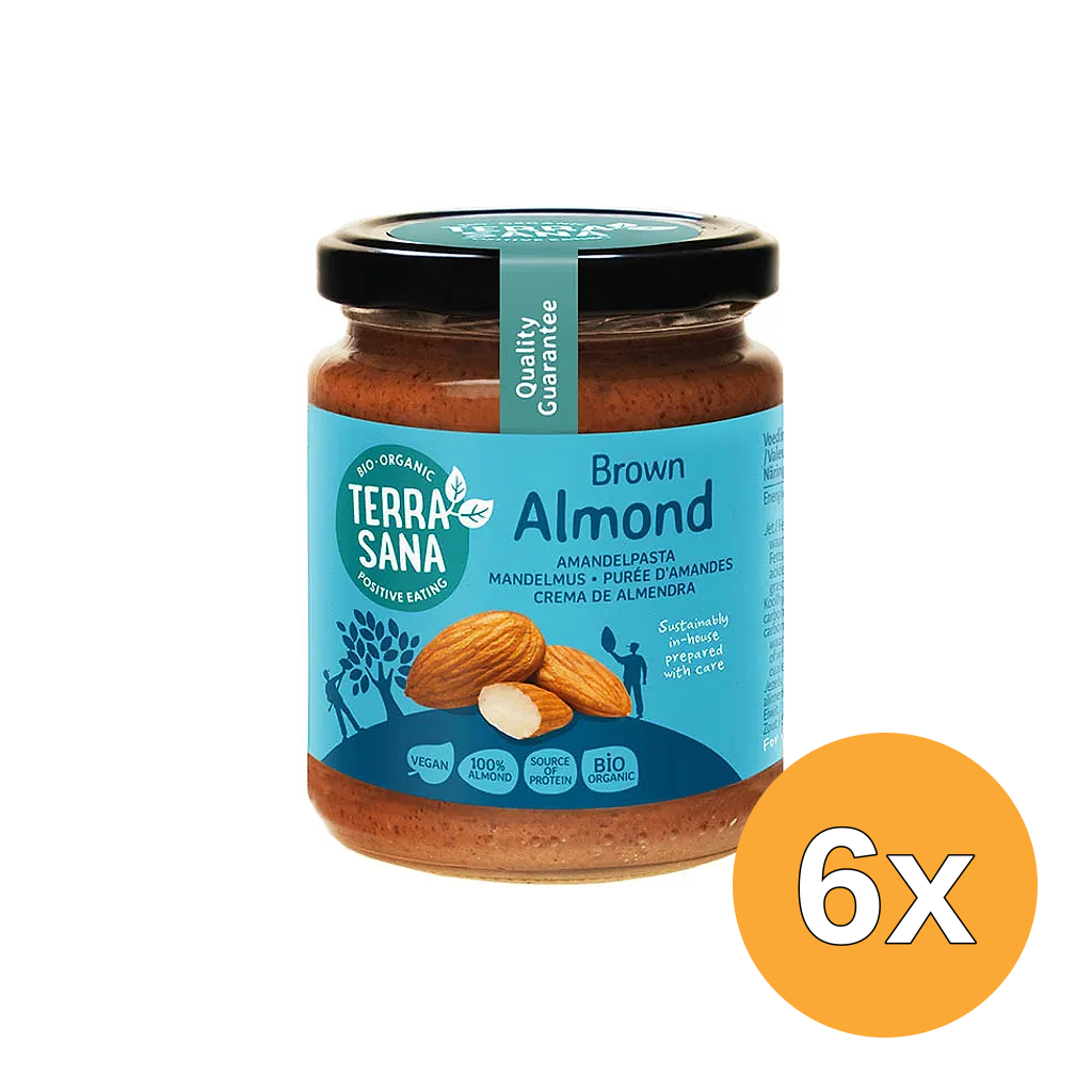 6x TerraSana Amandelpasta bio (250 gr)