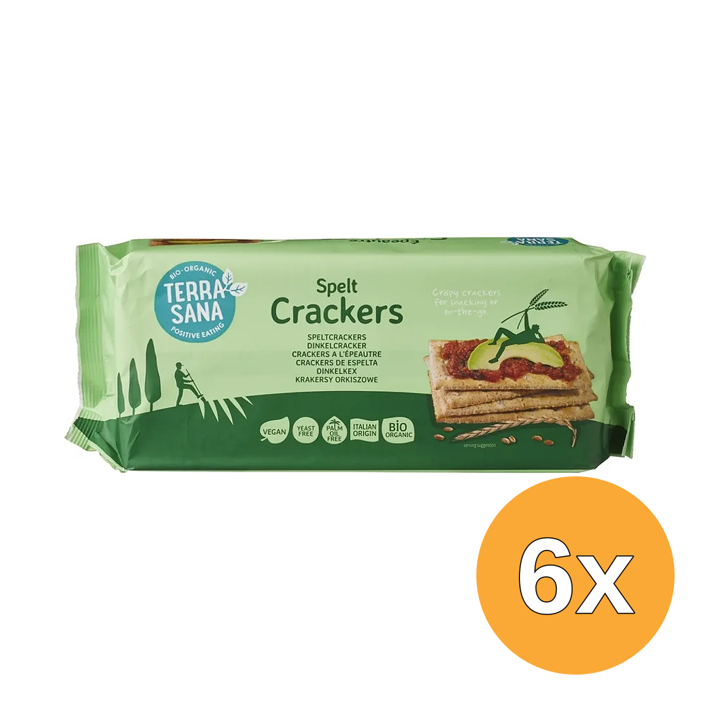 6x TerraSana Crackers Spelt (250 gr)