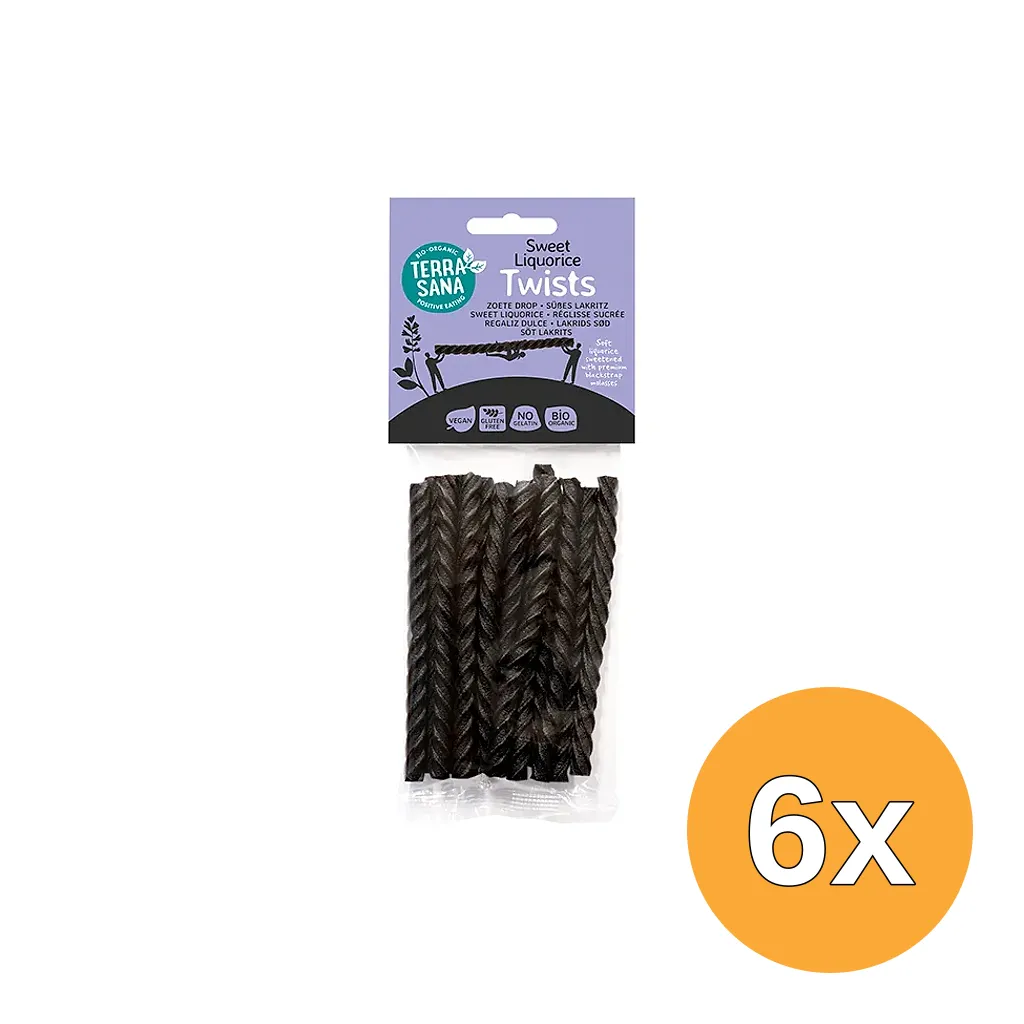 6x TerraSana Dropkabels twists bio (100 gr)