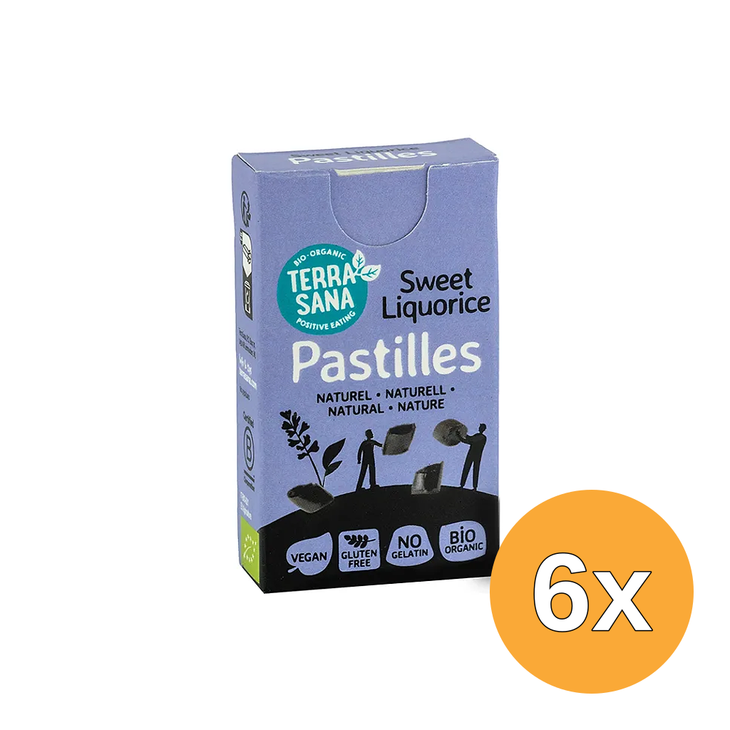 6x TerraSana Droppastilles naturel bio (25 gr)