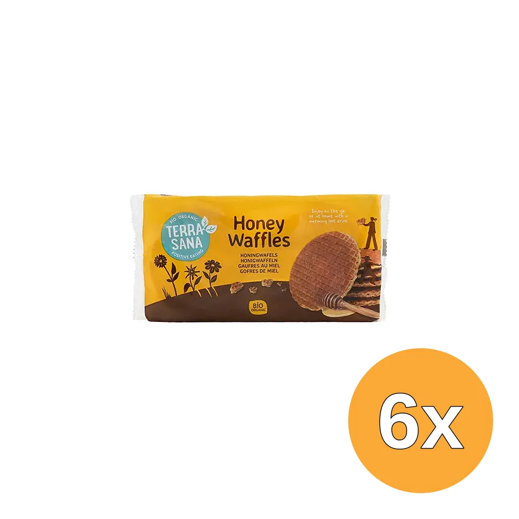 6x TerraSana Honingwafels bio (175 gr)