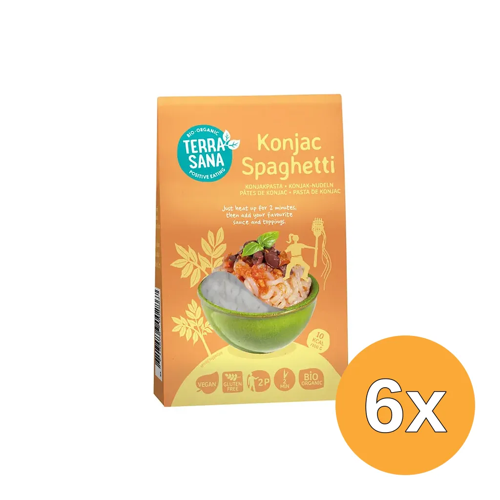 6x TerraSana Konjac spaghetti bio (250 gr)