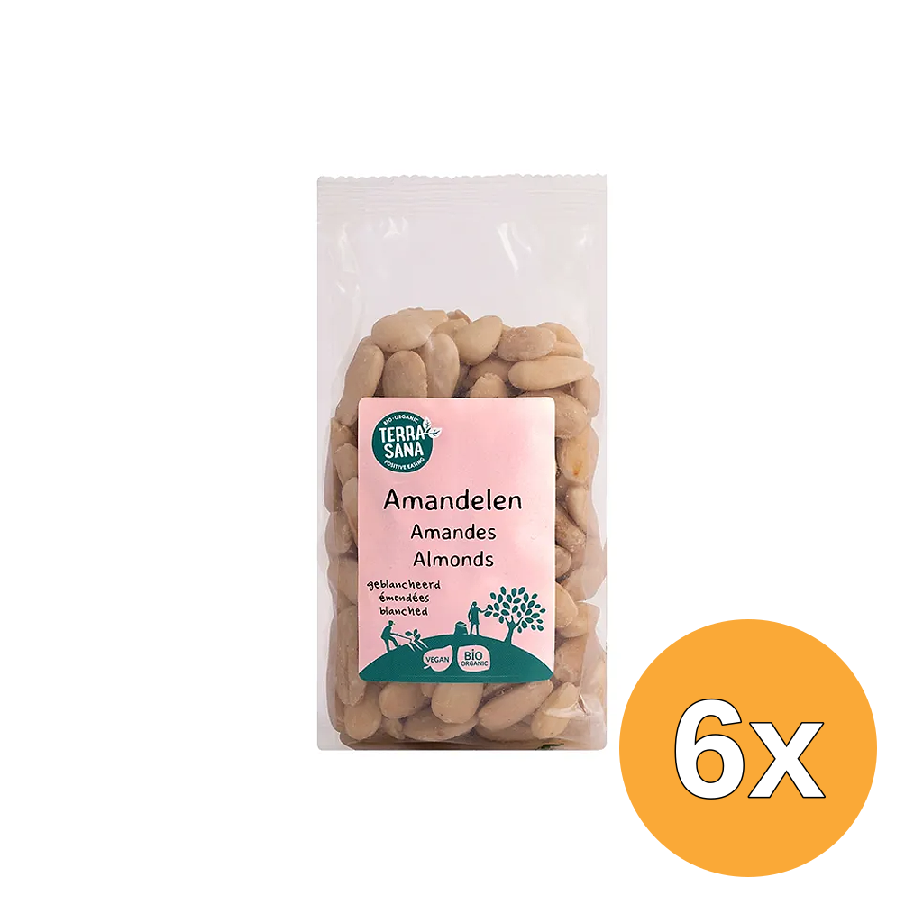 6x Terrasana Amandelen Wit Bio (250 gr)