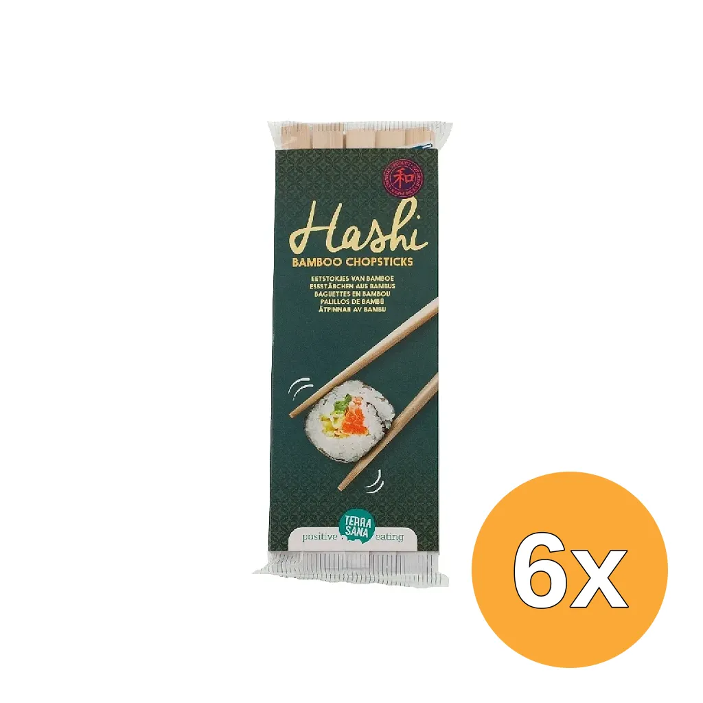 6x Terrasana Bamboe Eetstokjes (10 stuks)