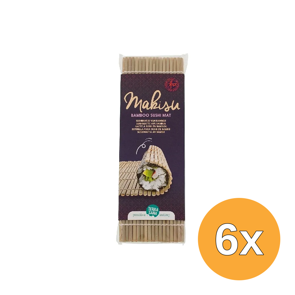 6x Terrasana Bamboe Sushi Matje (1 stuk)