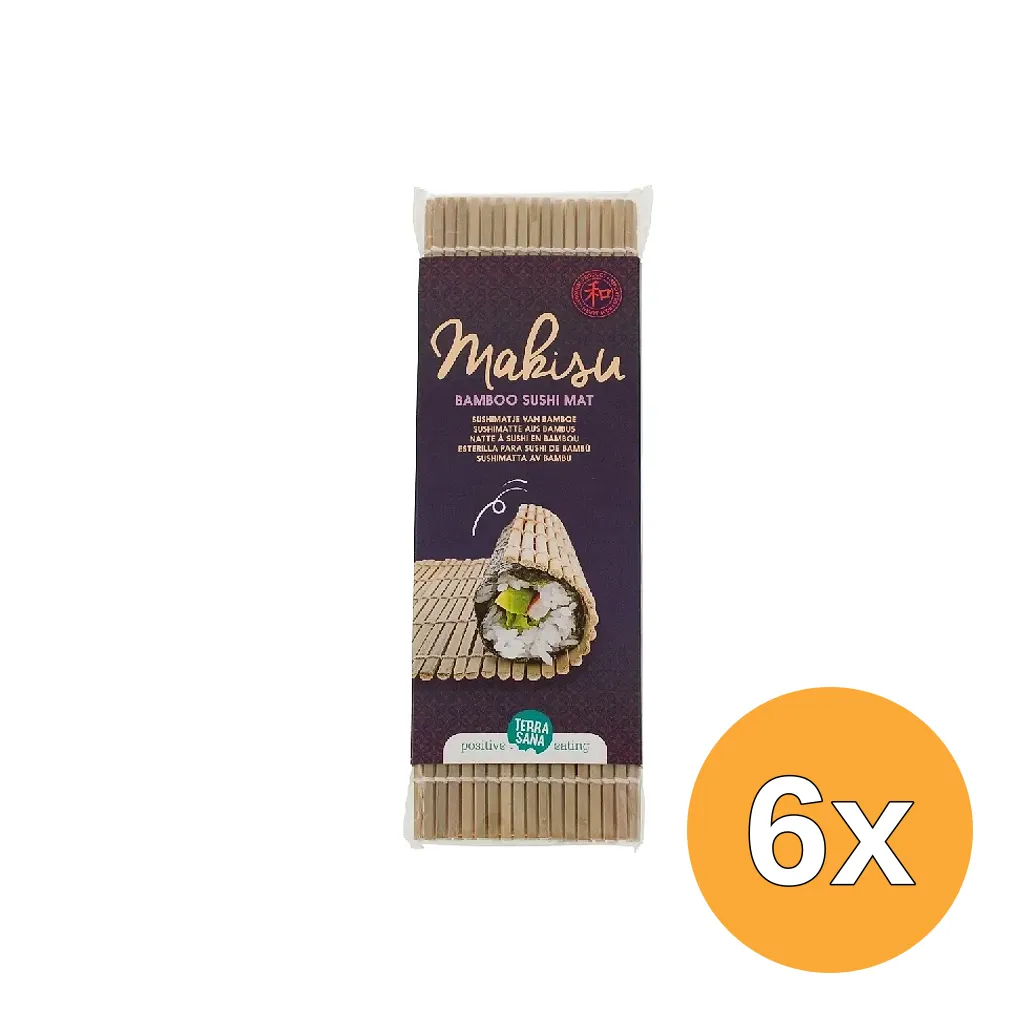 6x Terrasana Bamboe Sushi Matje (1 stuk)