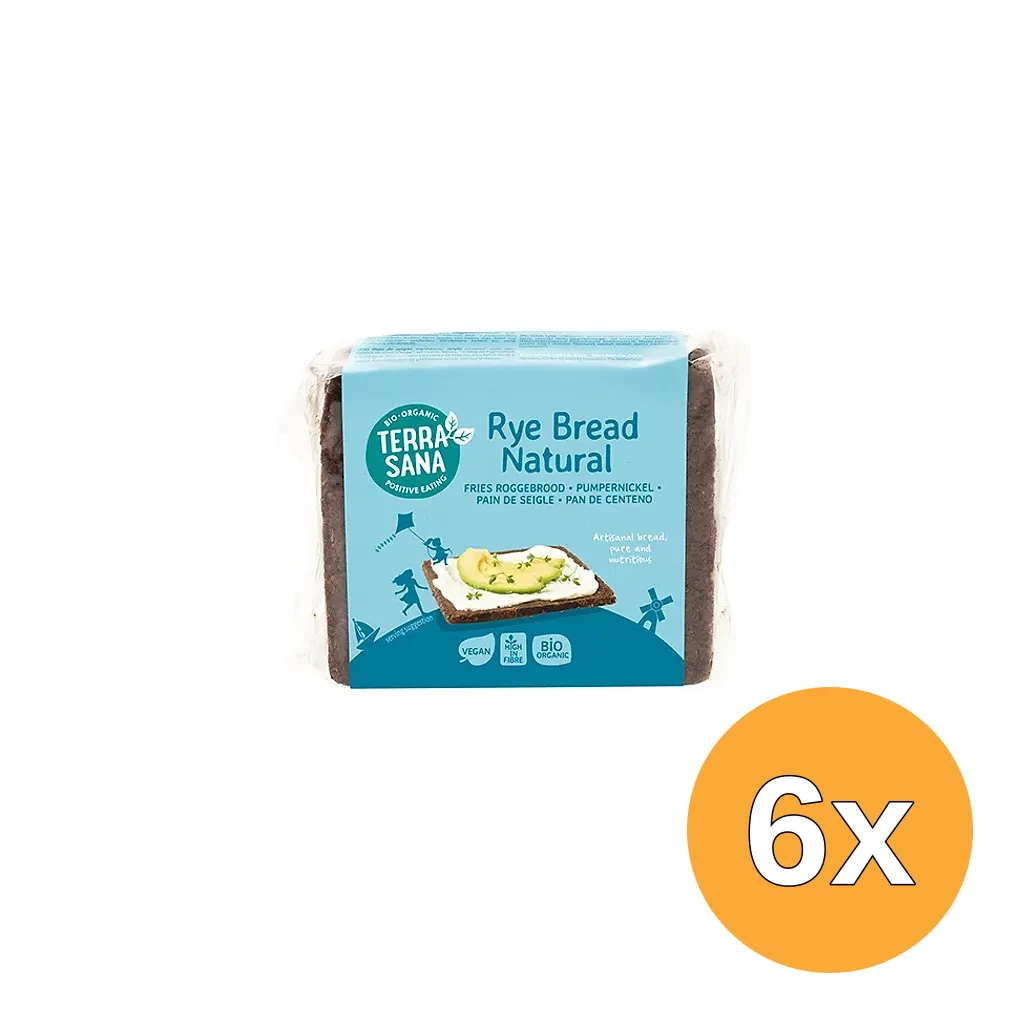 6x Terrasana Fries Roggebrood Bio (500 gr)