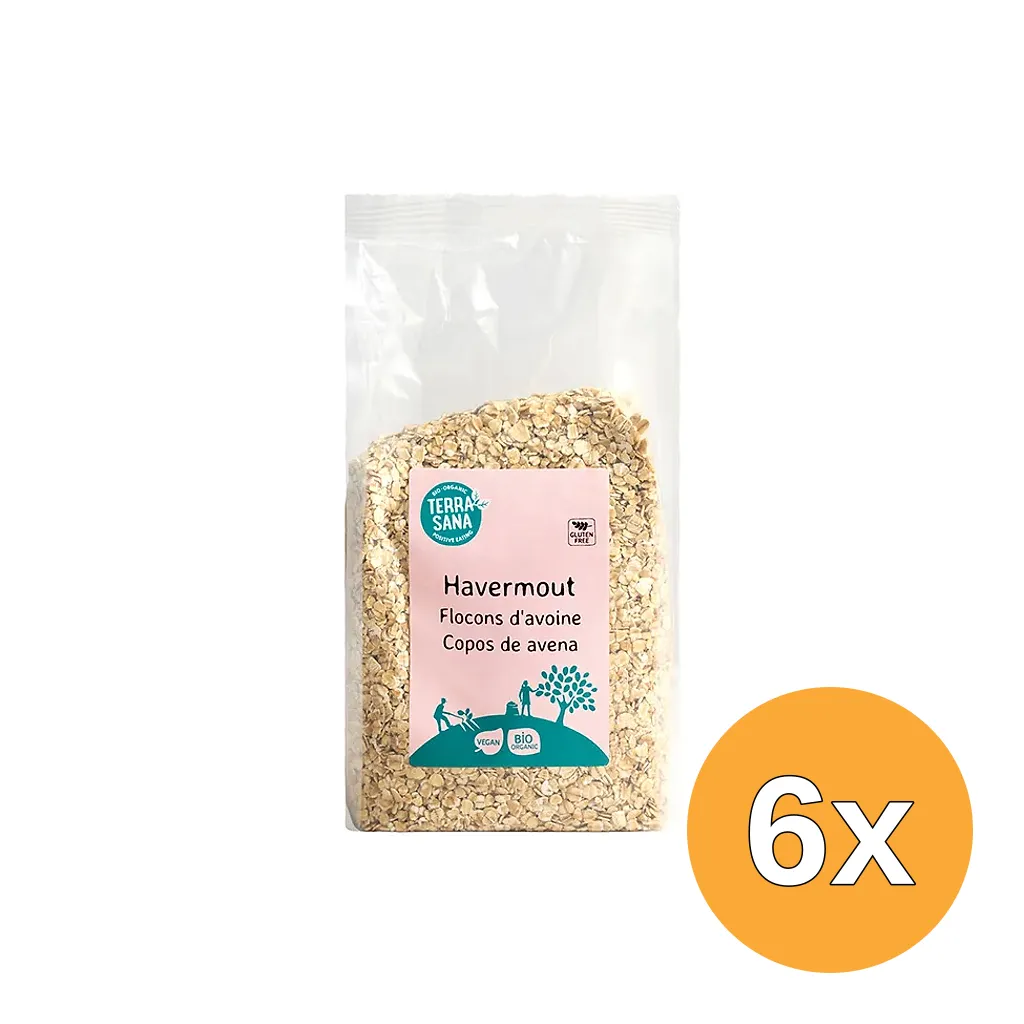 6x Terrasana Havermout Glutenvrij Bio (450 gr)
