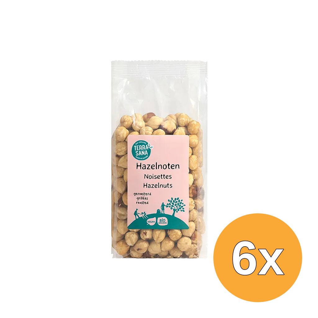 6x Terrasana Hazelnoten Geroosterd Bio (250 gr)