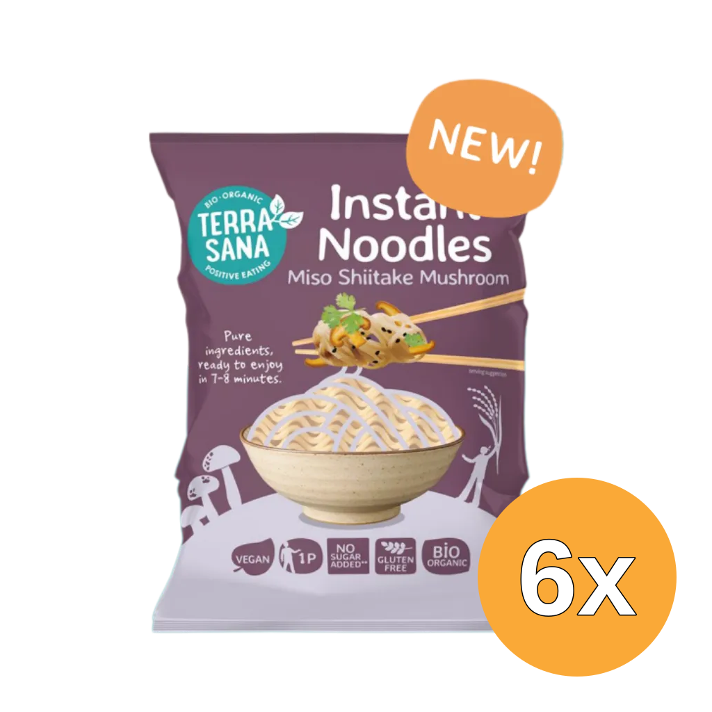 6x Terrasana Instant Noodles Miso Shiitake Mushroom (90 gr)