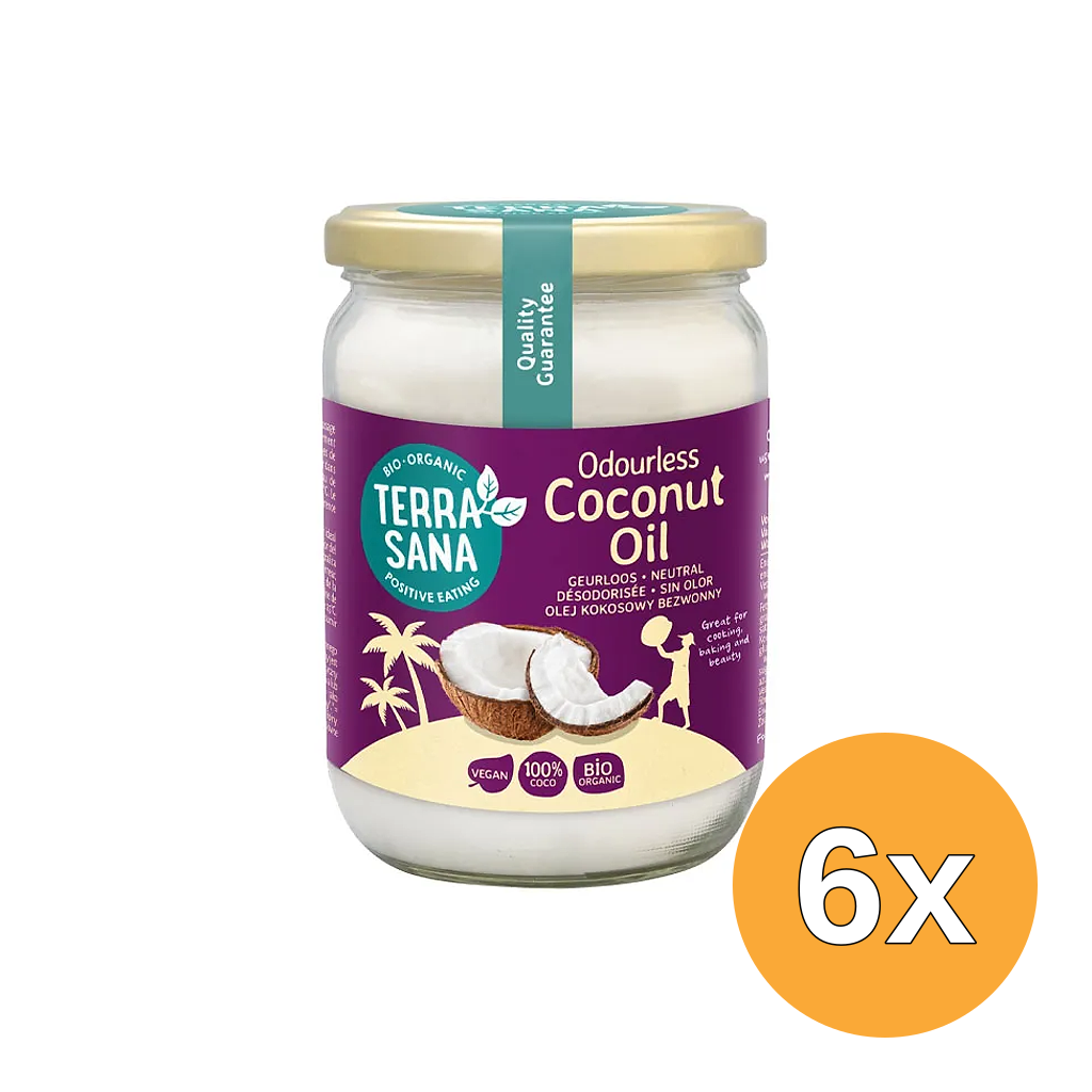 6x Terrasana Kokosolie Geurloos Bio (500 ml)