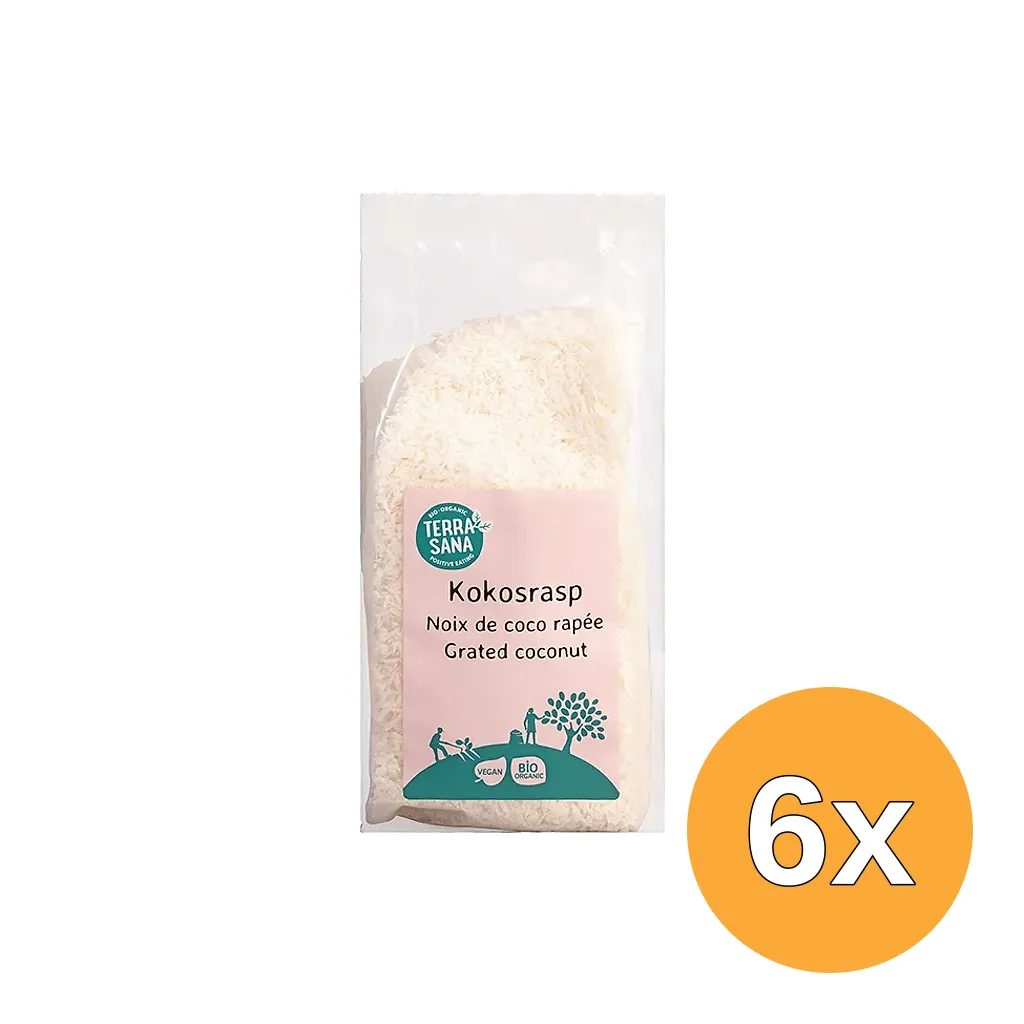 6x Terrasana Kokosrasp Bio (250 gr)