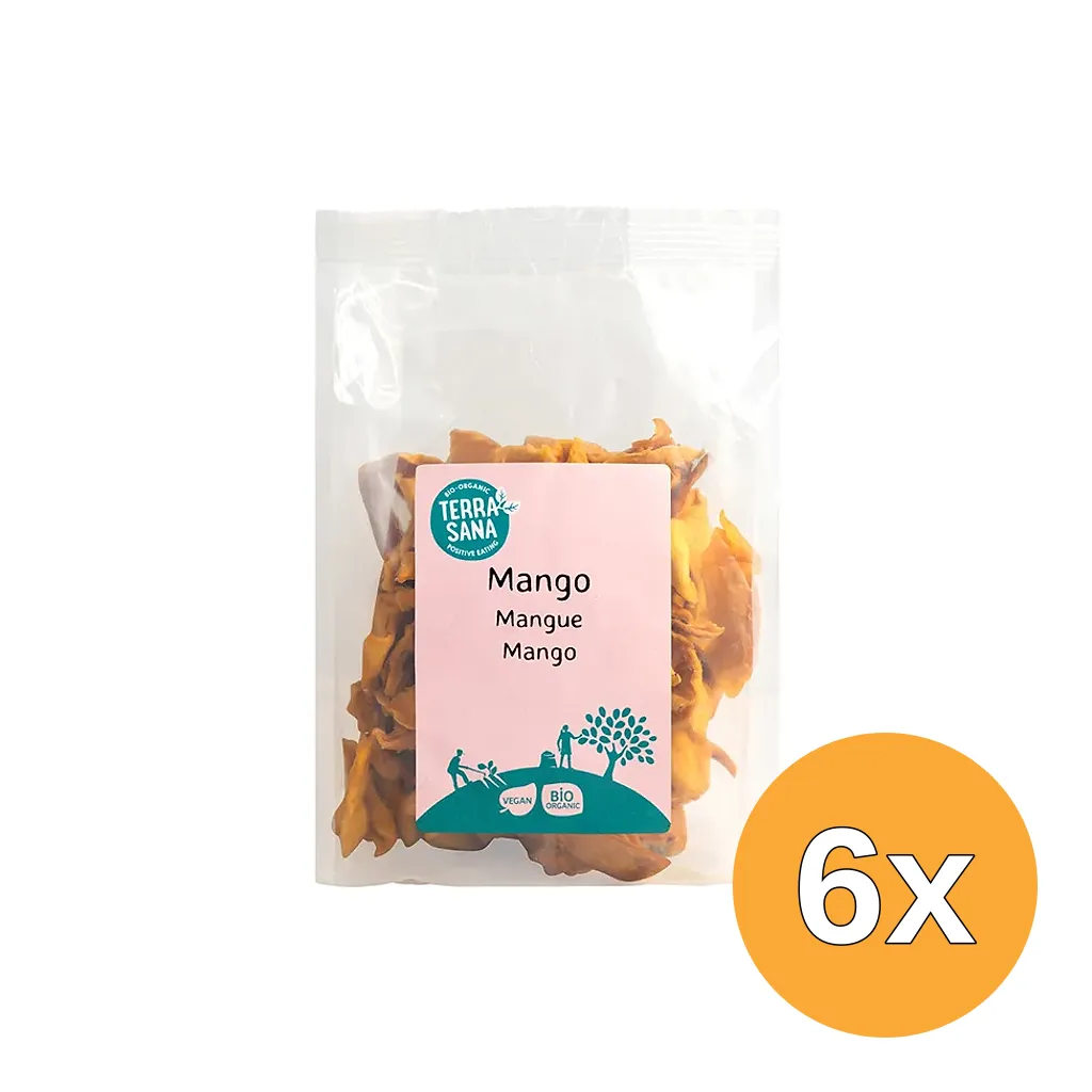 6x Terrasana Mangoreepjes Bio (250 gr)