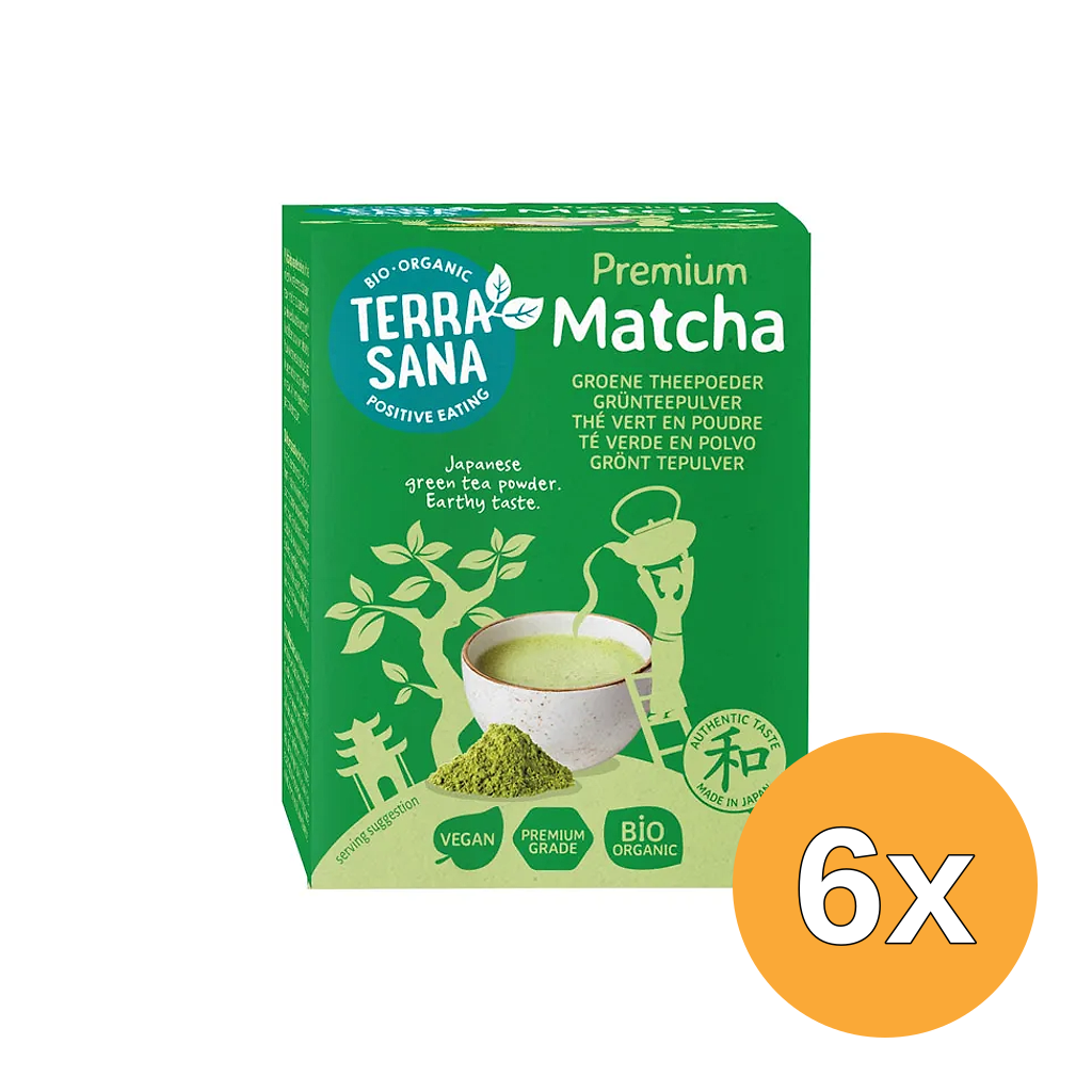 6x Terrasana Matcha Premiumgroene Thee Bio (30 gr)