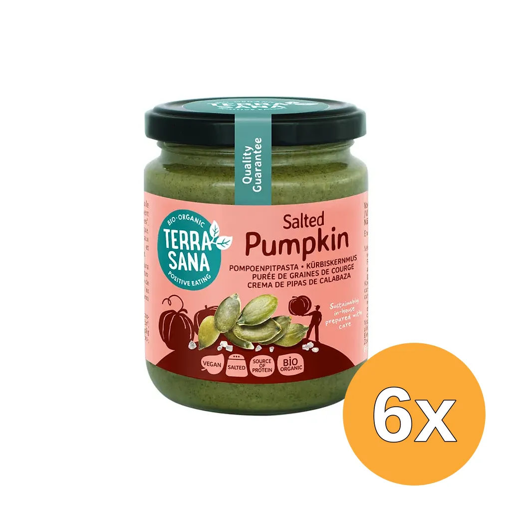 6x Terrasana Pompoenpitpasta Met Himalayazout Bio (250 gr)