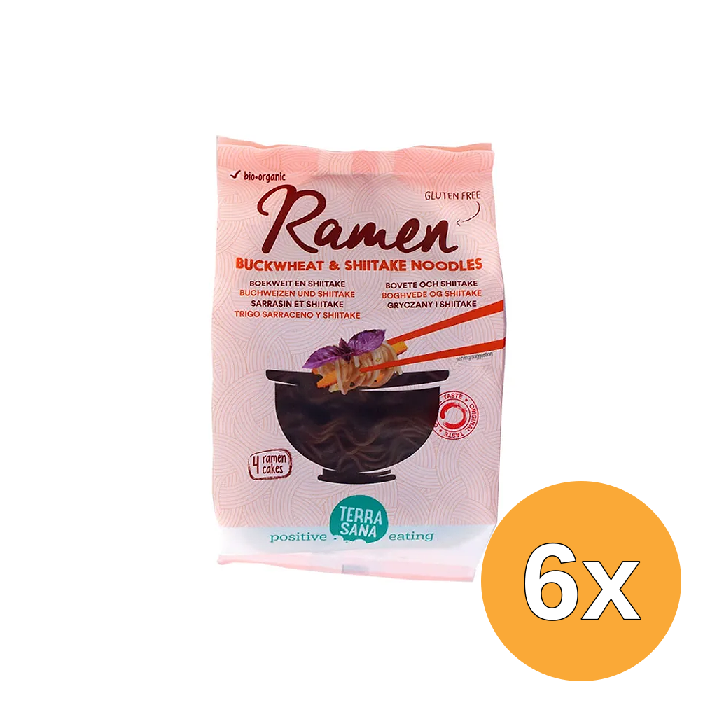 6x Terrasana Ramen Boekweit Shiitake Bio (280 gr)