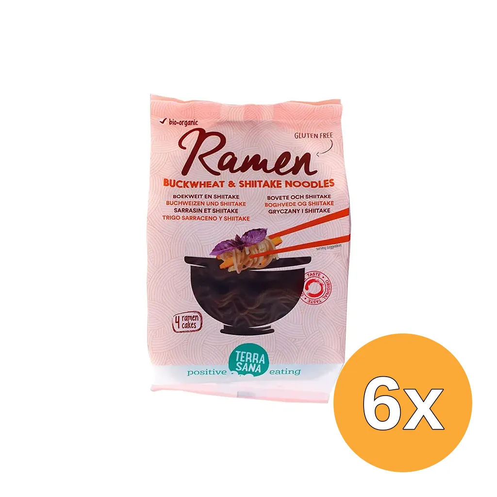 6x Terrasana Ramen Boekweit Shiitake Bio (280 gr)