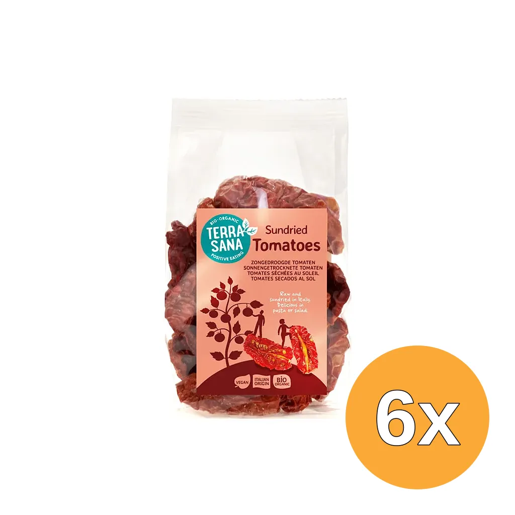 6x Terrasana Raw Tomaten Zongedroogd Bio (100 gr)