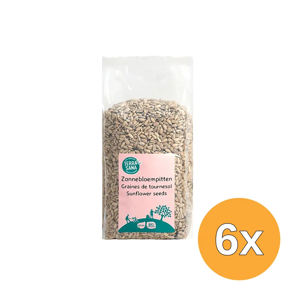 6x Terrasana Raw Zonnebloempit Bio (750 gr)