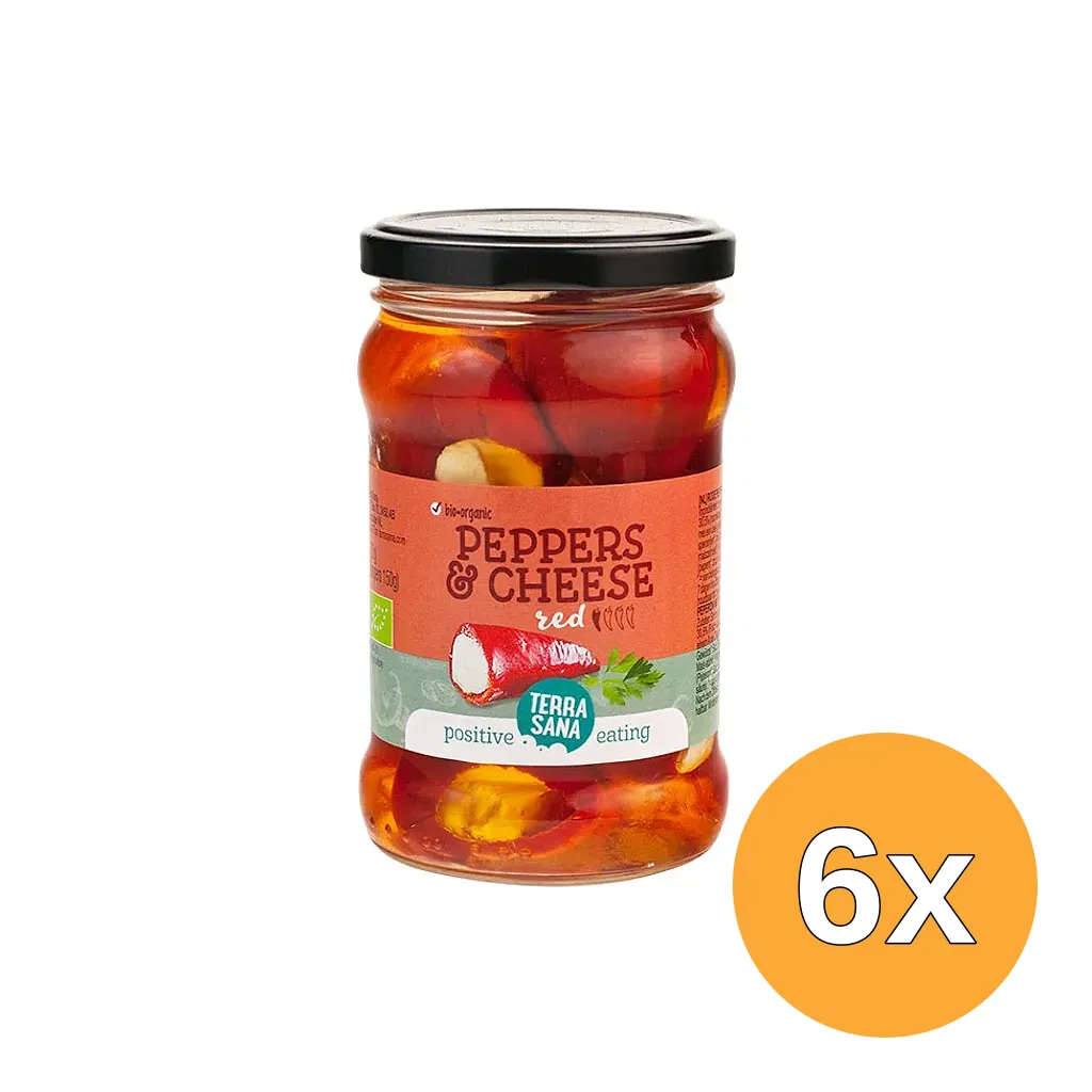 6x Terrasana Rode Peper Gevuld Bio (270 gr)