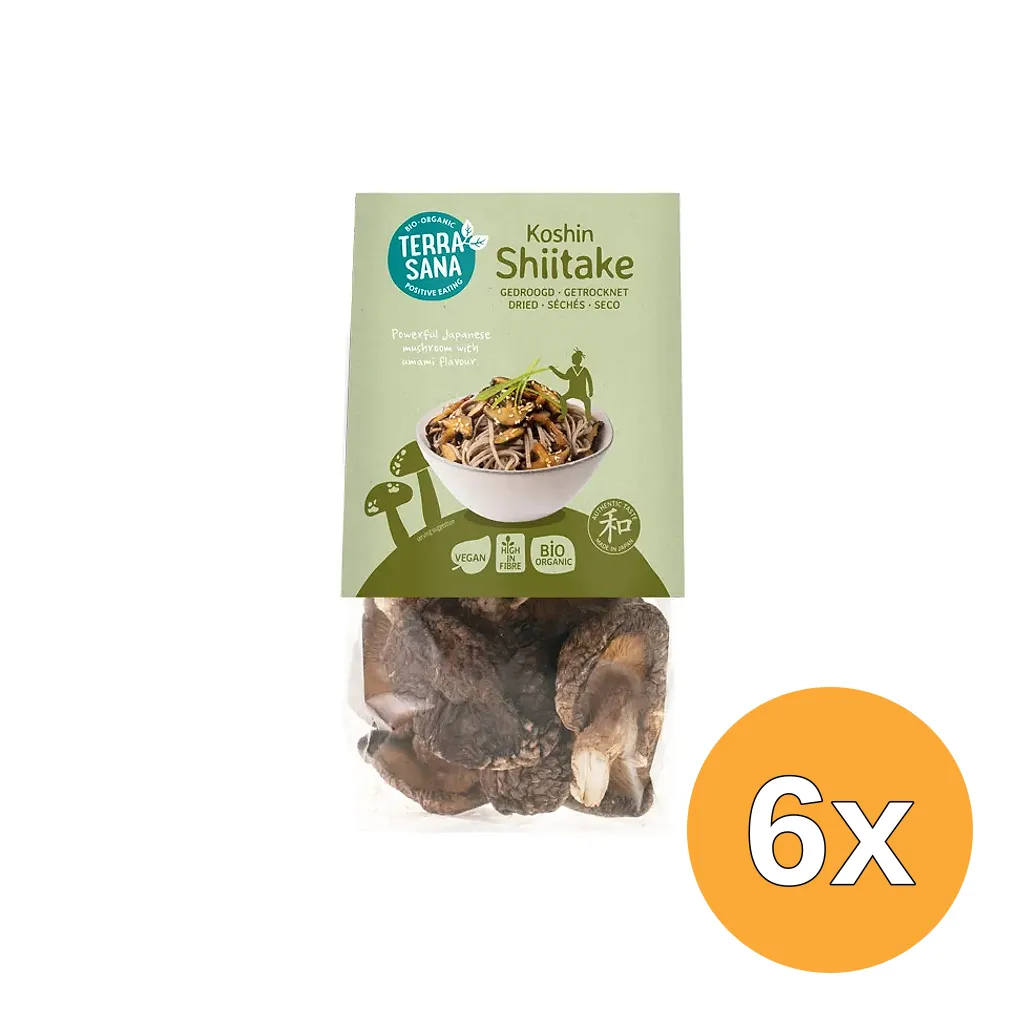 6x Terrasana Shiitake Koshin Bio (25 gr)
