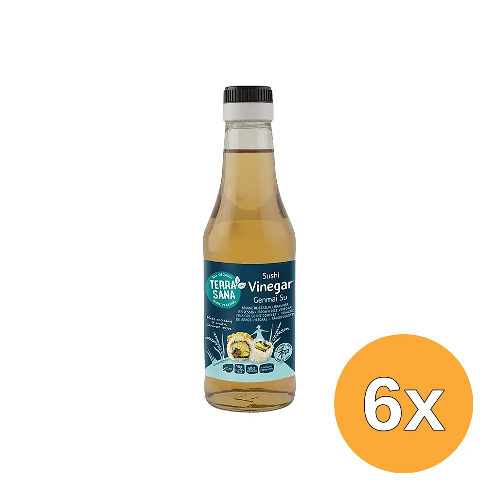6x Terrasana Sushi Azijn Ongezoet Bio (250 ml)