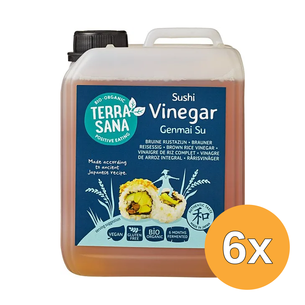 6x Terrasana Sushi-azijn (genmai Su) (2500 ml)