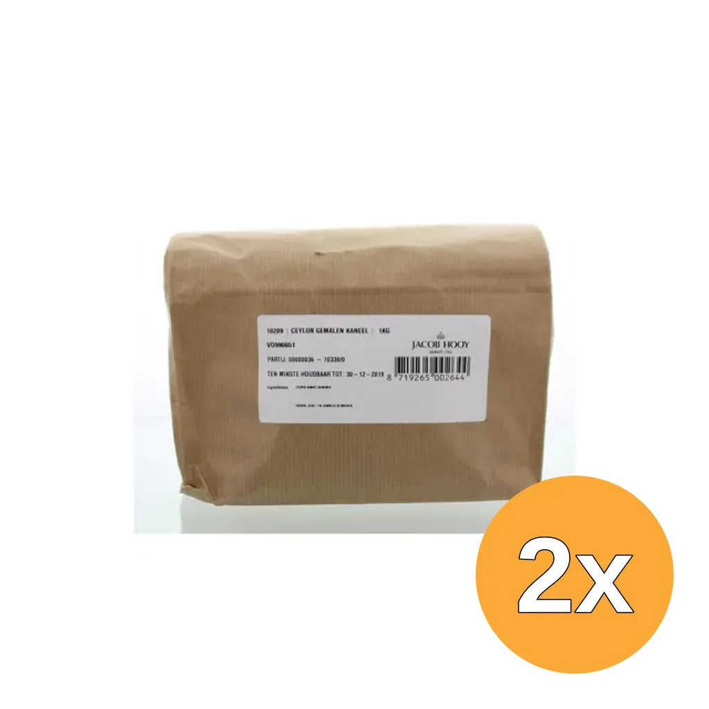 2x Jacob Hooy Kaneel Ceylon Gemalen (1000 gr)