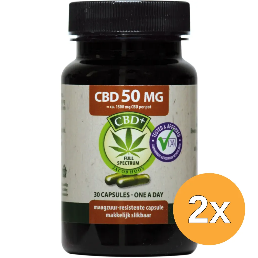 2x Jacob Hooy CBD 50Mg (30 stuks)